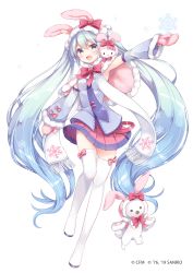 Rule 34 | 1girl, :d, aqua eyes, aqua hair, armpits, blush, boots, bow, bowtie, breasts, capelet, commentary request, copyright notice, crossover, crypton future media, detached sleeves, fur-trimmed capelet, fur trim, gloves, gomano rio, hatsune miku, hello kitty, hello kitty (character), highres, hood, long hair, medium breasts, necktie, official art, open mouth, pink capelet, pink skirt, pleated skirt, promotional art, rabbit yukine, red bow, sanrio, scarf, shirt, sidelocks, simple background, skirt, sleeveless, sleeveless shirt, smile, snowflake print, snowflakes, thigh boots, thighhighs, twintails, very long hair, vocaloid, white background, white scarf, winter gloves, yuki miku, zettai ryouiki