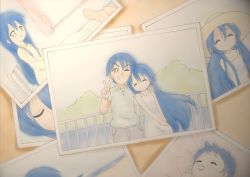 Rule 34 | 00s, 1boy, 1girl, age difference, baby, bad id, bad pixiv id, blue hair, couple, epic, family, father and daughter, hat, hetero, izumi kanata, izumi konata, izumi soujirou, kakuzou, lucky star, mother and daughter, photo (object), v, aged down