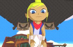 Rule 34 | 1girl, 3d, animated, animated gif, blonde hair, blue eyes, looking at viewer, lowres, nintendo, one eye closed, tetra, the legend of zelda, the legend of zelda: the wind waker, wink