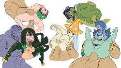 Rule 34 | 00s, 10s, 5girls, ahegao, anal, anythinggoes, ass, asui tsuyu, attea, barefoot, ben 10, ben 10: omniverse, boku no hero academia, breasts, cleft of venus, colorized, crossover, digimon, digimon (creature), digimon frontier, eruka frog, feet, happy sex, hat, hetero, highres, huge ass, kneepits, large breasts, large insertion, legs, legs together, medium breasts, mega man (series), mega man battle network, moaning, monochrome, monster, monster boy, monster girl, multiple girls, nipples, noumu (boku no hero academia), nude, open mouth, penis, pussy, ranamon, ribitta (mega man), rolling eyes, self-upload, sex, smile, soul eater, spread legs, thighs, third-party edit, toes, tongue, tongue out, trait connection, uncensored, witch hat