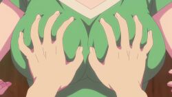Rule 34 | animated, anime screenshot, breasts, grabbing, grabbing another&#039;s breast, highres, large breasts, long hair, megami no kafeterasu, ponytail, tagme, tsuruga ami, video