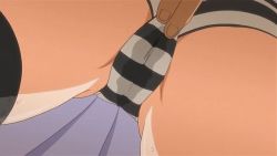 Rule 34 | 10s, animated, animated gif, crotch rub, fingering, from below, machi gurumi no wana, panties, pussy juice, skirt, striped clothes, striped panties, takagi yui, thighhighs, underwear, upskirt, wet, wet clothes, wet panties