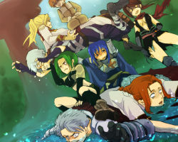 Rule 34 | + +, 3girls, 5boys, acolyte (ragnarok online), alternate color, armor, armored boots, assassin (ragnarok online), assassin cross (ragnarok online), bandages, black cape, black gloves, black leotard, black shorts, black socks, blank eyes, blonde hair, blue cape, blush, boobplate, boots, braid, braided ponytail, breastplate, brown hair, brown jacket, brown pants, brown skirt, cape, cassock, closed eyes, closed mouth, coat, commentary request, crop top, cropped jacket, crusader (ragnarok online), dutch angle, elbow gloves, fingerless gloves, full body, gauntlets, gloves, green eyes, green hair, grey footwear, grey hair, high priest (ragnarok online), human pyramid, hunter (ragnarok online), jacket, kneehighs, koshou (maayan), layered clothes, leotard, lifting person, long hair, long sleeves, looking at another, lord knight (ragnarok online), midriff, miniskirt, monk (ragnarok online), multicolored coat, multiple boys, multiple girls, navel, open mouth, outdoors, pants, pauldrons, ponytail, purple gloves, purple pants, purple shirt, ragnarok online, red cape, red coat, red eyes, red scarf, revealing clothes, scarf, seiza, shaded face, shirt, shoes, short hair, short sleeves, shorts, shoulder armor, sitting, skirt, sleeveless, sleeveless shirt, smile, socks, torn cape, torn clothes, torn scarf, tree, two-tone coat, vambraces, waist cape, water, white coat