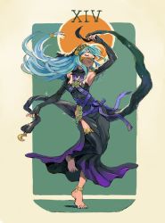 Rule 34 | 1girl, anklet, azura (fire emblem), barefoot, blue hair, breasts, closed eyes, dancer, dancing, fire emblem, fire emblem fates, jewelry, long hair, medium breasts, nintendo, scarf, solo, tagme, tarot, veil