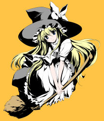 Rule 34 | 1girl, absurdres, blonde hair, blue eyes, female focus, full body, hat, highres, kirisame marisa, simple background, solo, touhou, tsukinon, witch, witch hat