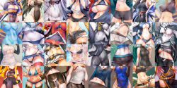 Rule 34 | 00s, 10s, 6+girls, 7th dragon, 7th dragon (series), abyssal ship, annotated, arc system works, bare shoulders, belt, beryl (shinrabanshou), bike shorts, bodysuit, borrowed character, breasts, caren hortensia, cleavage, cleavage cutout, close-up, clothes lift, clothing cutout, collage, collarbone, competition swimsuit, corn, crop top, digimon, digimon world re:digitize, dizzy (guilty gear), dokurohime, double v, fate/hollow ataraxia, fate (series), fate testarossa, flat chest, food, guilty gear, head out of frame, highres, hip focus, huge breasts, impossible clothes, impossible shirt, kamio yume, kantai collection, large breasts, legs, lyrical nanoha, mahou shoujo lyrical nanoha, megurine luka, menokuma, menou kaname (taishi), metroid, midriff, multiple girls, nagato (kancolle), namuna (7th dragon), navel, nemurime, nintendo, off shoulder, one-piece swimsuit, original, panties, panty lift, pantyhose, popsicle, samurai (7th dragon), samus aran, seaport princess, shimakaze (kancolle), shinomiya rina, shinrabanshou, shirt, shirt lift, shorts, small breasts, swimsuit, ta-class battleship, taishi (artist), taishi (picchiridou), thighhighs, thong, underwear, upskirt, v, vocaloid, wet, wet clothes, wii fit, wii fit trainer, wii fit trainer (female), wo-class aircraft carrier, zero suit