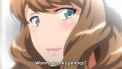 Rule 34 | 1boy, 1girl, animated, anime screenshot, ayami-chan, blue eyes, blush, grabbing another&#039;s breast, breasts, breasts out, brown hair, bulge, censored, couch, ecchi na onee-chan ni shiboraretai, erection, grabbing, groping, handjob, hetero, indoors, large breasts, looking at viewer, nail polish, nipples, on couch, penis, pink nails, pussy, sitting, smelling, sound, subtitled, video