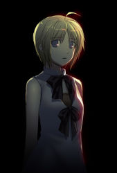 Rule 34 | androgynous, bad id, bad pixiv id, blonde hair, blue eyes, dark, flat chest, gender request, isobe, lost-ko, lost (sound horizon), short hair, solo, sound horizon