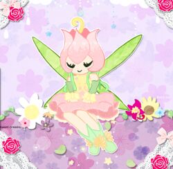 Rule 34 | digimon, digimon (creature), fairy, flower, lilimon, monster girl, petals, plant girl