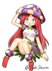 Rule 34 | 1girl, breasts, breath of fire, breath of fire ii, dress, hat, legs, long hair, looking at viewer, pink hair, simple background, solo, spar, sudou noboru, white background