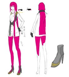 Rule 34 | 1girl, alternate color, boots, breasts, breasts apart, character sheet, collarbone, concept art, digimon, digimon story: cyber sleuth, eyewear on head, female focus, flat color, gloves, high heels, jewelry, kuremi kyouko, long hair, necklace, no bra, safety belt, simple background, smile, solo, sunglasses, very long hair