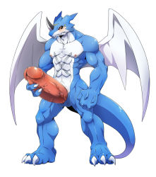 Rule 34 | 1boy, digimon, digimon (creature), furry, furry male, harusuke, highres, image sample, male focus, penis, pixiv sample, simple background, solo, white background, xv-mon