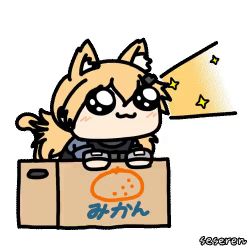 Rule 34 | 1girl, animal ears, animated, animated gif, box, cardboard box, girls&#039; frontline, idw (girls&#039; frontline), lowres, seseren, sparkle, sparkling eyes, tail
