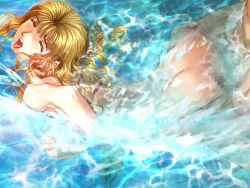Rule 34 | blonde hair, censored, closed eyes, long hair, partially submerged, sex, sodom no shima: night of blind, tagme, water