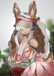Rule 34 | 10s, brown eyes, rabbit, furry, made in abyss, mitty (made in abyss), nanachi (made in abyss), open mouth, owantogohan