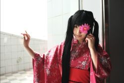 Rule 34 | cosplay, eyepatch, flower eyepatch, gintama, photo (medium), saya (cosplayer), yagyuu kyuubei