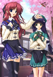 Rule 34 | blue hair, long hair, red hair, ribbon, school uniform, wakou tensui