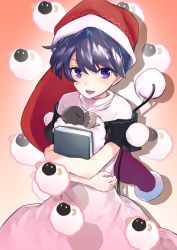 Rule 34 | 1girl, animal, antinomy of common flowers, asuzemu, blue hair, book, commentary request, doremy sweet, dress, hat, holding, holding animal, holding book, nightcap, pom pom (clothes), sheep, short sleeves, sleeping, touhou