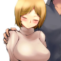 Rule 34 | armored core, armored core 4, blonde hair, closed eyes, fiona jarnefeldt, from software, short hair, smile
