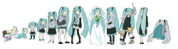 Rule 34 | 1boy, 2girls, age comparison, age progression, aged down, aged up, apron, aqua hair, baby, bad id, bad pixiv id, bridal veil, brother and sister, chart, child, dress, hatsune miku, highres, kagamine len, kagamine rin, long image, multiple girls, old, old woman, pregnant, school uniform, serafuku, siblings, suzusan, thighhighs, twintails, veil, vocaloid, wedding dress, wide image