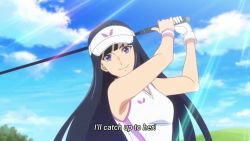 Rule 34 | 2girls, amawashi aoi, animated, ball, birdie wing: golf girls&#039; story, cloud, earrings, eve (birdie wing: golf girls&#039; story), golf, golf ball, golf club, golf course, grass, hat, jewelry, light rays, multiple girls, outdoors, ponytail, sky, standing, stud earrings, subtitled, video