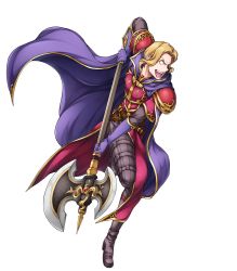 Rule 34 | 1boy, armor, axe, blonde hair, boots, cape, fire emblem, fire emblem: the binding blade, fire emblem heroes, full body, gloves, highres, male focus, nacien, nintendo, official art, open mouth, solo, teeth, transparent background, weapon, yamada koutarou