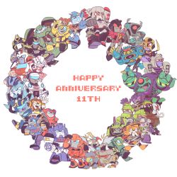 Rule 34 | ^ ^, anniversary, arcee, autobot, black hair, blackarachnia, blitzwing, blurr (transformers), bulkhead, bumblebee, character request, chibi, clenched hands, cliffjumper, closed eyes, dark-skinned female, dark-skinned male, dark skin, decepticon, drift (transformers), everyone, closed eyes, grimlock, isaac sumdac, jazz (transformers), jetfire, lockdown (transformers), looking up, lugnut (transformers), mecha, megatron, mijinkotail029, mixmaster, one eye closed, open mouth, optimus prime, prowl (transformers), ratchet (transformers), red hair, robot, sari sumdac, science fiction, scrapper (transformers), shockwave (transformers), slag (transformers), smile, soundwave (transformers), starscream, transformers, transformers animated, twintails, ultra magnus, white background