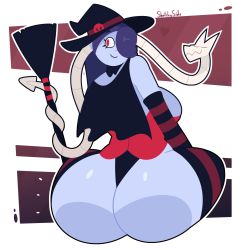 Rule 34 | 1girl, absurdres, blue skin, colored skin, highres, skullgirls, solo, squigly (skullgirls), tagme, zombie