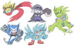 Rule 34 | appmon, cable, closed eyes, colored sclera, digimon, dokamon, drawmon, entermon, goggles, goggles on head, offmon, paint, red sclera, simple background, tubumon, white background, yellow eyes