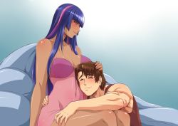 Rule 34 | 1boy, 1girl, ^ ^, camisole, closed eyes, dark skin, doctor zexxck, closed eyes, highres, marvel, md5 mismatch, my little pony, my little pony: friendship is magic, personification, peter parker, purple eyes, purple hair, resized, spider-man (series), twilight sparkle