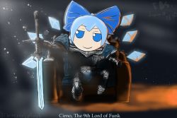 Rule 34 | armor, cirno, fumo (doll), highres, meme, ribbon, sword, touhou, weapon, wings