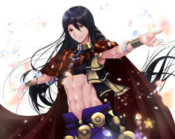 Rule 34 | 1boy, abs, crop top, dancer, fire emblem, fire emblem engage, headband, kakiko210, long hair, looking at viewer, male focus, nintendo, outstretched arms, pants, purple pants, seadall (fire emblem), solo