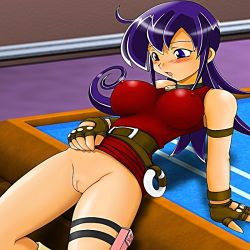 Rule 34 | bad aspect ratio, breasts, censored, cleft of venus, clothes lift, duel masters, impossible clothes, large breasts, no panties, skirt, skirt lift, tagme, tasogare mimi, tsumitani daisuke