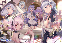 Rule 34 | 6+girls, absurdres, ahoge, alternate costume, apron, azur lane, belfast (azur lane), blue eyes, blush, bow, braid, breasts, chain, cleavage, collar, collarbone, cygnet (an offer to be maid) (azur lane), cygnet (azur lane), double bun, dress, elbow gloves, french braid, frills, gloves, green eyes, hair bow, hair bun, hair ornament, hair ribbon, has bad revision, has downscaled revision, hat, highres, huge filesize, illustrious (azur lane), javelin (azur lane), kneeling, lace trim, large breasts, long hair, looking at viewer, lucidsky, maid, maid headdress, md5 mismatch, multiple girls, official art, one side up, open mouth, own hands together, parted lips, ponytail, puffy short sleeves, puffy sleeves, purple eyes, purple hair, resolution mismatch, ribbon, short sleeves, side bun, silver hair, single side bun, sirius (azur lane), sitting, smile, source smaller, standing, strapless, strapless dress, stuffed animal, stuffed toy, stuffed unicorn, sun hat, thighhighs, unicorn (azur lane), very long hair, white dress, white gloves, white legwear