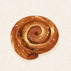 Rule 34 | bread, close-up, commentary request, food, food focus, from above, icing, no humans, original, pastry, raisin (fruit), shadow, simple background, snack, swirl, totoyoyosusu, white background