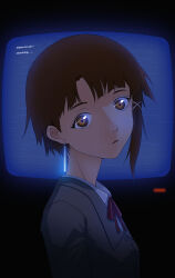 Rule 34 | absurdres, artist request, highres, iwakura lain, looking at viewer, serial experiments lain, tagme