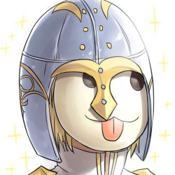 Rule 34 | 1boy, armor, blonde hair, breastplate, commentary request, helmet, lord knight (ragnarok online), male focus, masked, natsuya (kuttuki), portrait, ragnarok online, short hair, simple background, solo, sparkle, tongue, tongue out, white background