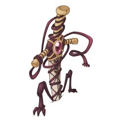 Rule 34 | brown eyes, chibi, chibi only, full body, living weapon, looking at viewer, monster, mysteltainn (ragnarok online), official art, ragnarok online, simple background, solo, sword, transparent background, weapon, yuichirou