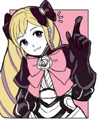 Rule 34 | 1girl, aristocratic clothes, blonde hair, drill hair, elise (fire emblem), fire emblem, fire emblem fates, highres, multicolored hair, nintendo, purple eyes, purple hair, solo, streaked hair, twin drills, twintails, yuki12046