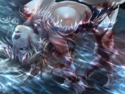 Rule 34 | asphyxiation, bdsm, beaten, blonde hair, blood, breasts, drowning, forced, guro, heaven ~death game~, injury, large breasts, miyata sou, nipples, nude, open mouth, partially submerged, peril, rape, restrained, sex, strangling, tongue, torn clothes, undressing