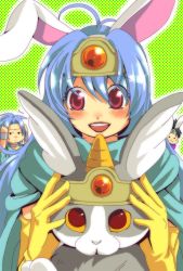 Rule 34 | 1girl, commentary request, dragon quest, dragon quest iii, horned rabbit, long hair, multiple boys, roto (dq3), sage (dq3), short hair