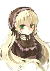 Rule 34 | 1girl, blonde hair, expressionless, gosick, hairband, lolita fashion, nesness, solo, upper body, victorica de blois