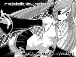 Rule 34 | 1girl, greyscale, hatsune miku, hermmy, long hair, monochrome, solo, twintails, very long hair, vocaloid