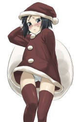 Rule 34 | 10s, 1girl, brave witches, kanno naoe, sack, santa costume, solo, strike witches, thighhighs, world witches series