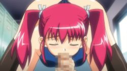 Rule 34 | 00s, 1girl, animated, animated gif, censored, closed eyes, fellatio, mosaic censoring, natsumize sukumi, oral, penis, red hair, school swimsuit, solo focus, swimsuit, tsundere inran shoujo sukumi