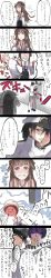 Rule 34 | 10s, 1boy, 2girls, absurdres, admiral (kancolle), angry, bad id, bad pixiv id, blood, brown hair, cobhc667, comic, detached sleeves, english text, engrish text, hair ornament, highres, japanese clothes, kantai collection, kongou (kancolle), long hair, long image, multiple girls, nosebleed, personification, ranguage, shaded face, short hair, strangling, tall image, tears, translation request, yamashiro (kancolle), yuzuruka (bougainvillea)