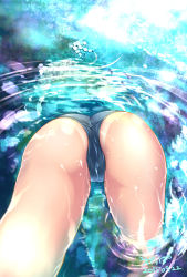 Rule 34 | 10s, 1girl, ass, dated, from below, highres, kantai collection, ro-500 (kancolle), school swimsuit, solo, swimsuit, tan, tanline, ugeppa