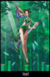 Rule 34 | anima, china dress, chinese clothes, dress, earrings, flower, jewelry, leaf, solo, tattoo, wen-m