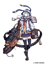 Rule 34 | 1girl, animal ears, armor, commentary request, copyright name, copyright notice, fake animal ears, full body, hair ornament, hair over one eye, hand in pocket, hood, hood up, hooded jacket, imabari (oshiro project), jacket, k-suwabe, neckerchief, official art, oshiro project:re, oshiro project:re, rabbit ears, red eyes, scarf, school uniform, shikano, shikano (oshiro project), shoulder armor, solo, sweater, thighhighs, white hair