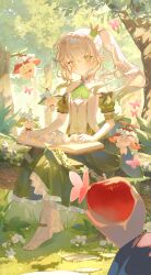 Rule 34 | + +, 1girl, apple, bare shoulders, blush, book, clear regulus, collarbone, commentary, crown, dappled sunlight, day, detached sleeves, food, forest, fruit, genshin impact, gradient hair, grass, green eyes, green hair, green skirt, green sleeves, highres, holding, holding book, holding food, holding fruit, long skirt, looking at viewer, mini crown, multicolored hair, nahida (genshin impact), nature, open book, outdoors, petticoat, pointy ears, ponytail, pov, pov hands, shirt, short sleeves, sidelocks, skirt, sleeveless, sleeveless shirt, solo focus, stirrup legwear, sunlight, toeless legwear, tree, white hair, white shirt